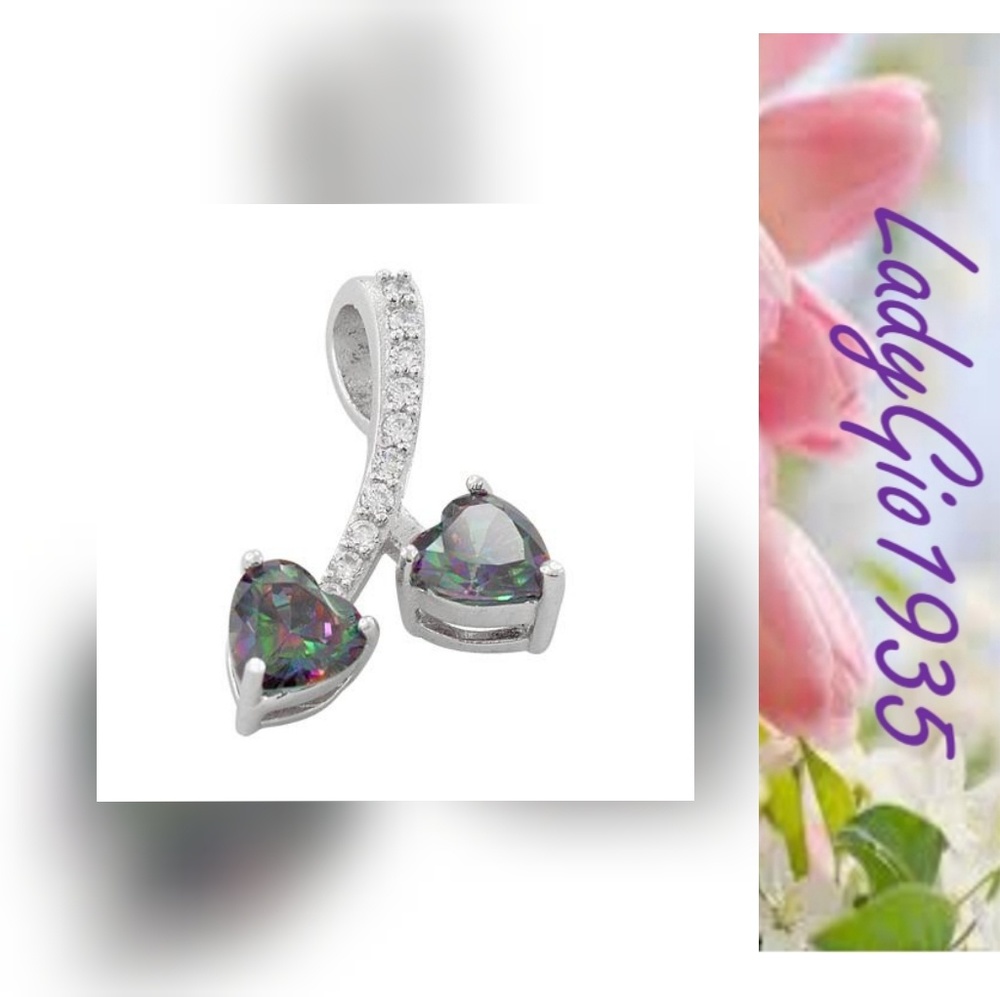 Sterling  Double Heart Necklace